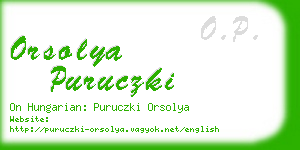 orsolya puruczki business card